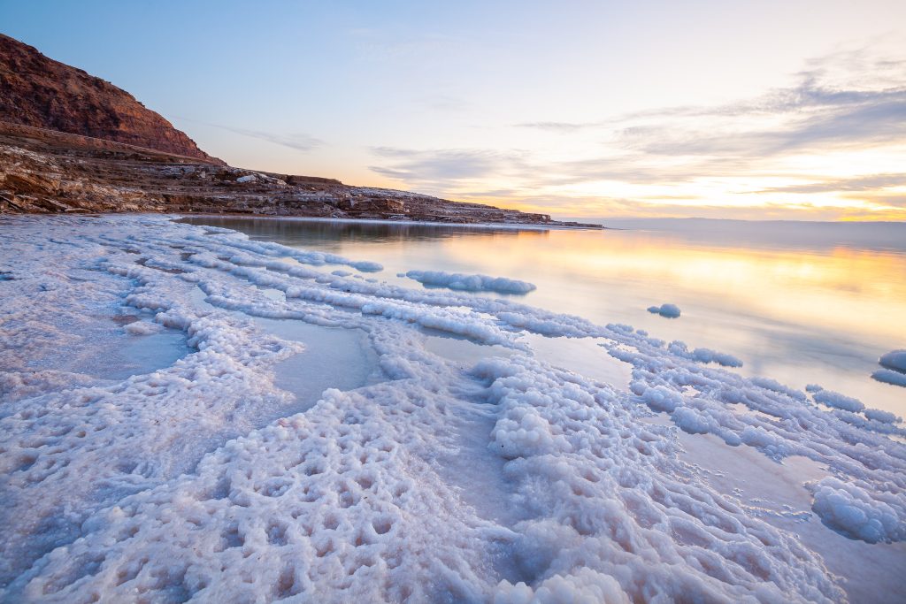 Sel au bord de la mer morte